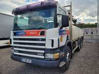 Scania G 114  8x4 Tylna oś skrętna podnoszona HDS Hiab XS166 Radio