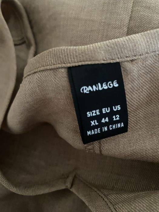 Długa maxi lniana sukienka boho 42/44 sukienka z lnu