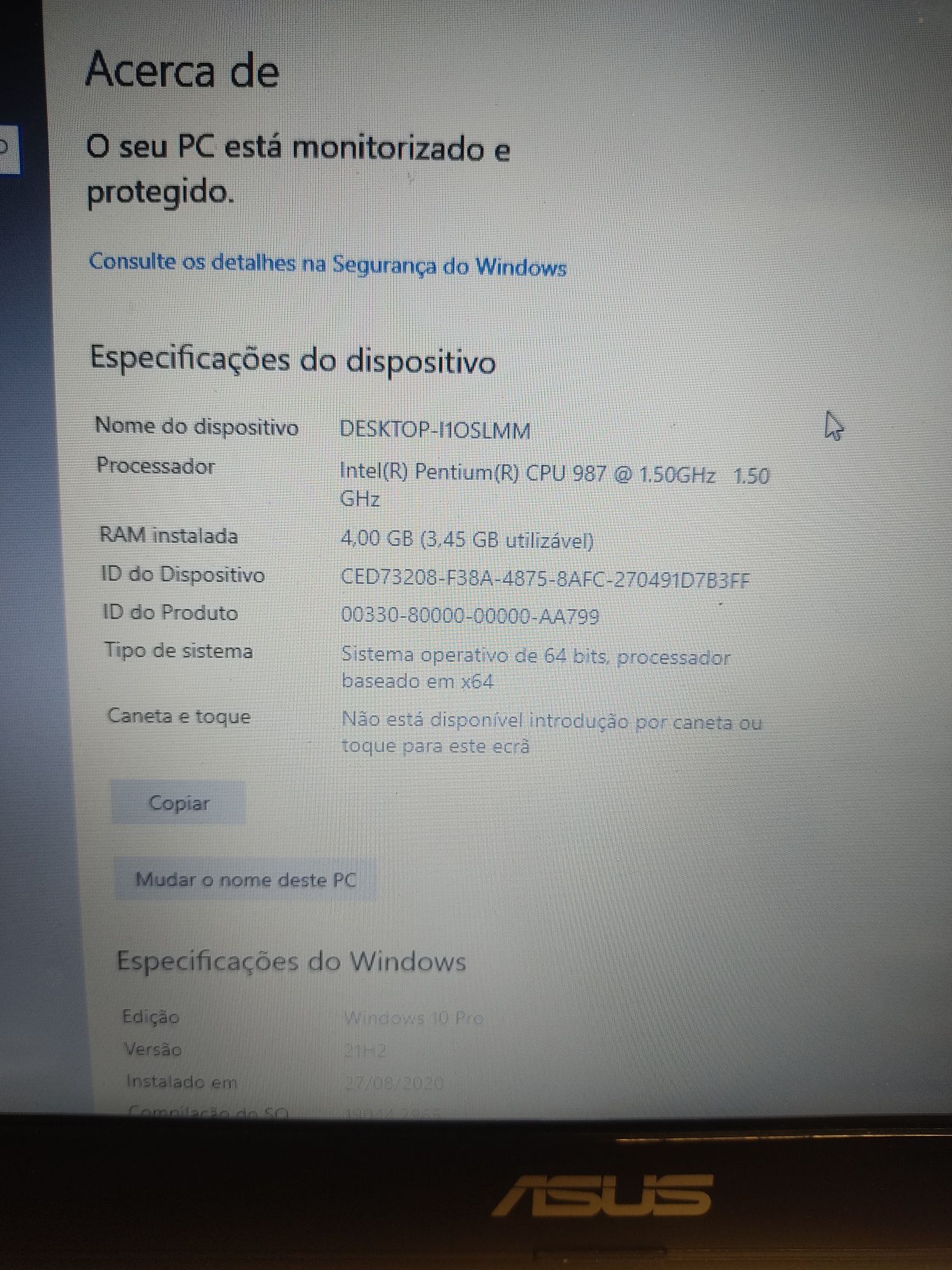 Portátil ASUS X201E