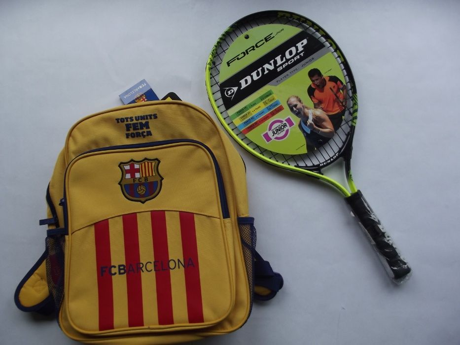 Rakieta tenisowa Dunlop  25"+ plecak FC Barcelona +piłka 6x