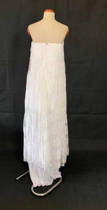 Nowa asymetryczna suknia ślubna 38 M BOHO Koronka HOLO Loves Lace