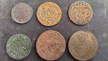 6 Moedas de 5 e 10 Reis 1754 a 1901