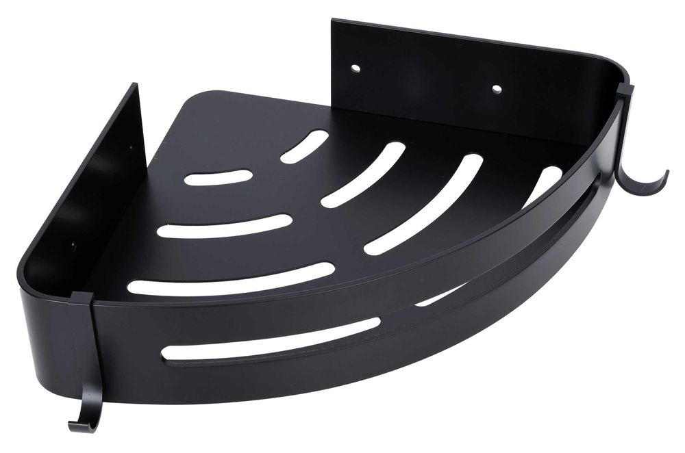 Półka narożna MYZEA czarna do łazienki 1 sztuka