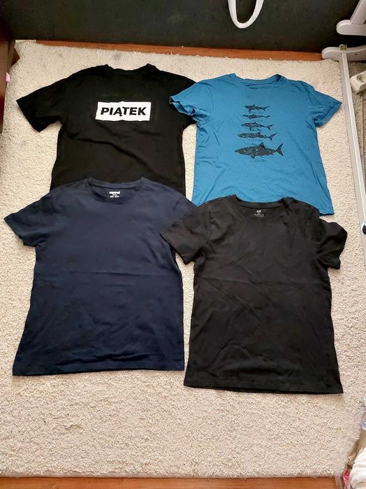 Koszulki/T-shirt krótki rękaw r.158 4szt chłopięce+gratis