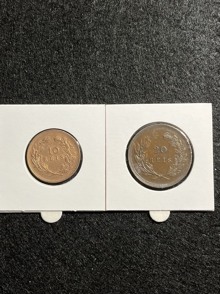 10 e 20 Reis 1891 ( Bronze )