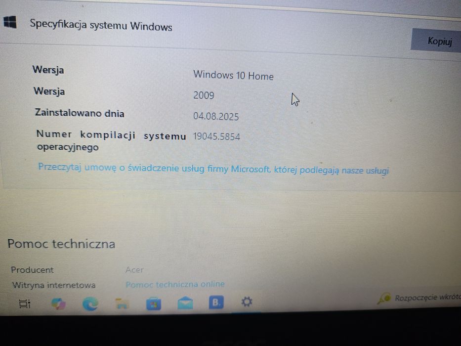 Laptop Acer aspire ES1-533-C242