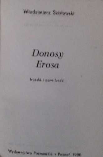 Włodzimierz Scisłowski Donosy Erosa fraszki i para-fraszki