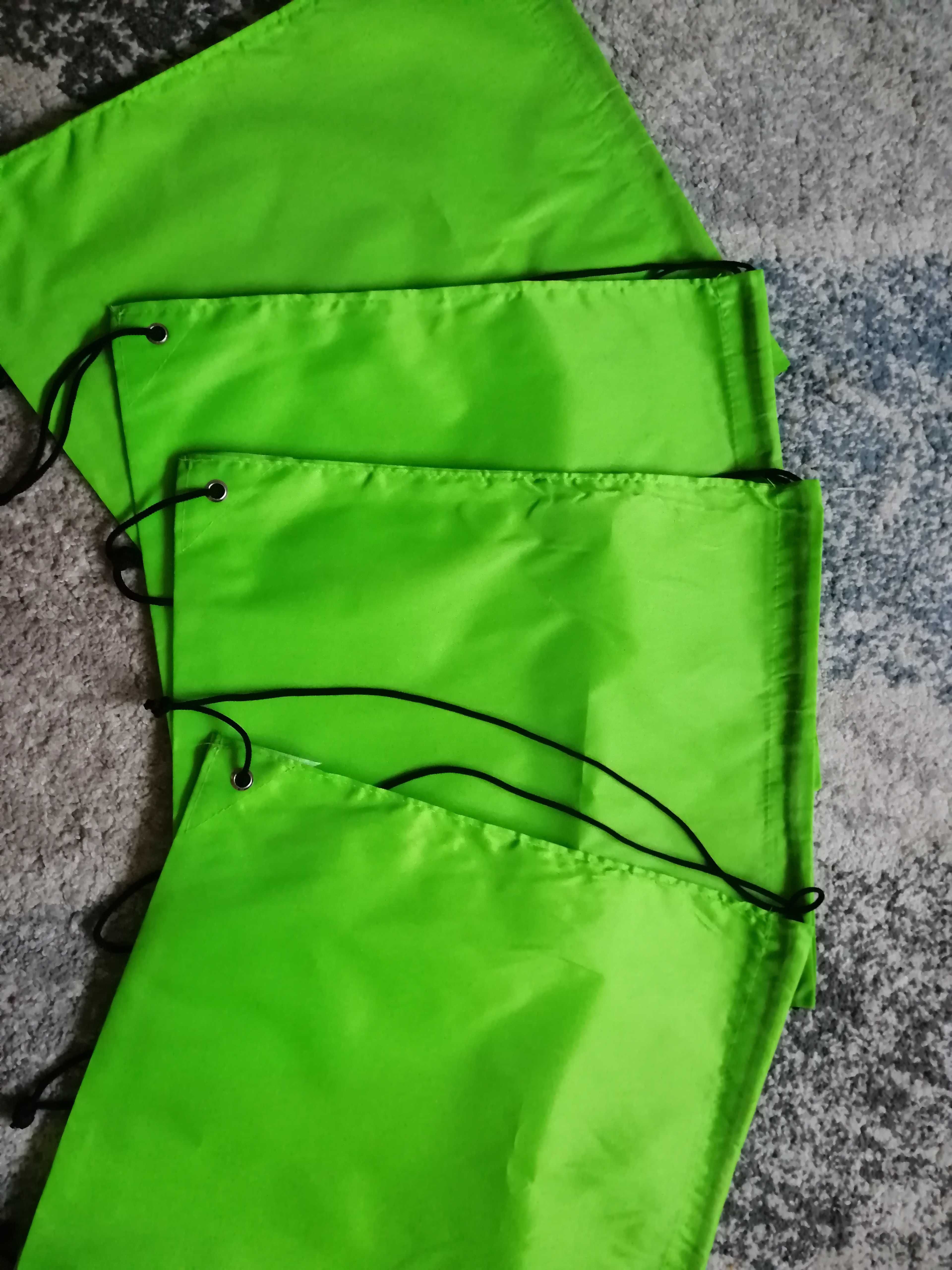 4 szt. Nowe worki,plecak sportowe, jasny zielony neon.