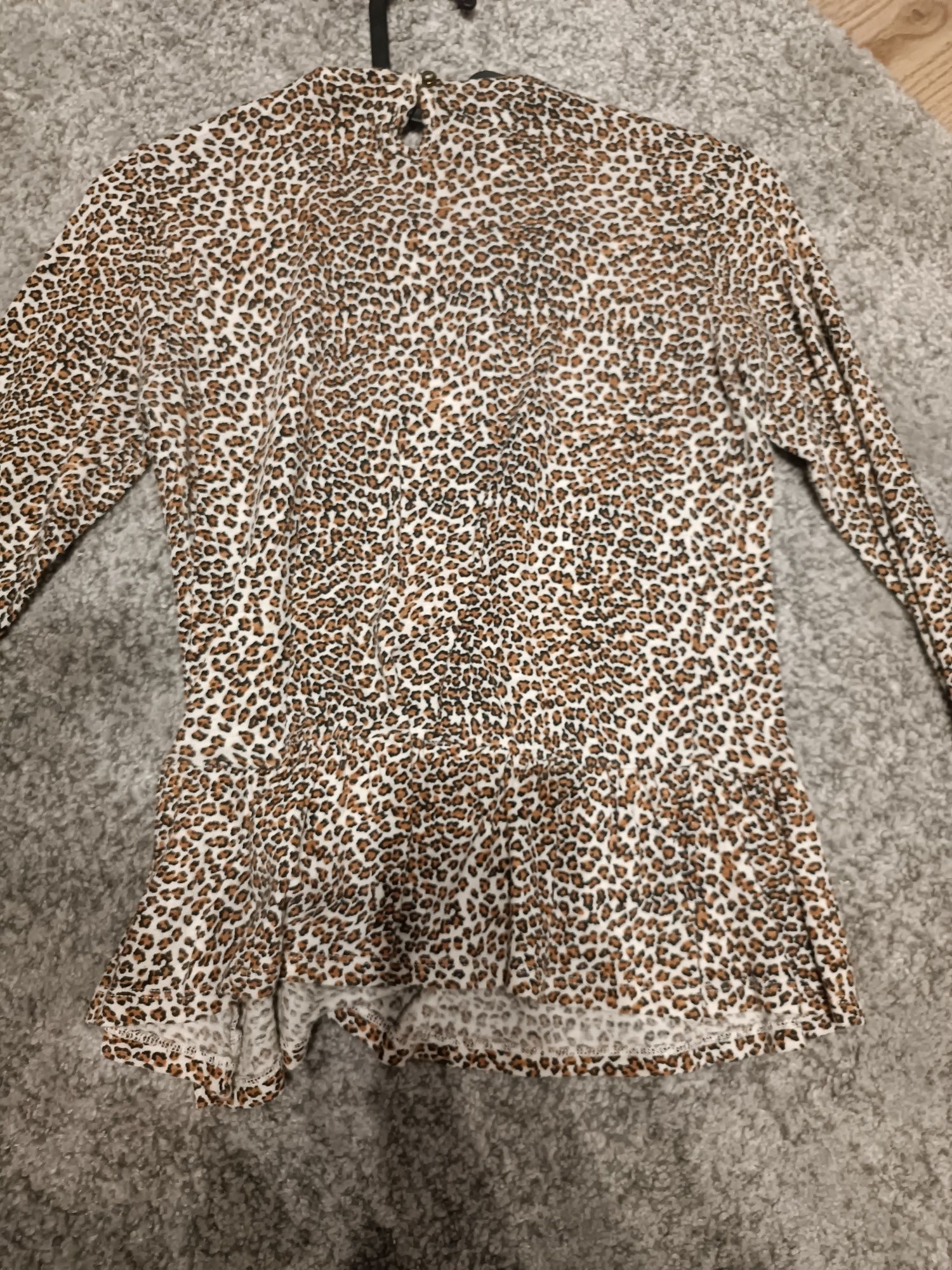 Koszulka z długim rękawem w panterkę 152 Zara kids