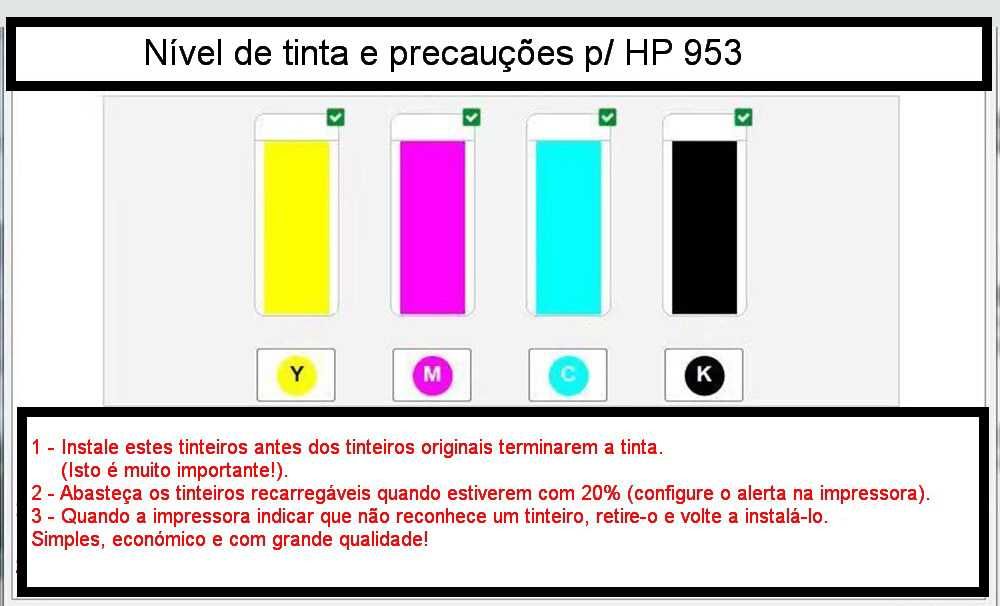 Tinteiros Recarregáveis p/ HP 953