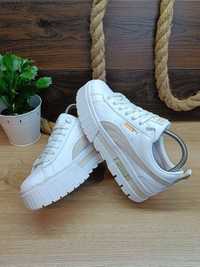 Białe damskie buty sportowe sneakersy Puma Mayze