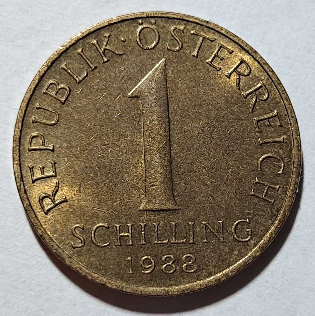 1 Schilling - Austria (II Republika) 1988 r. - (Brązal) - st. dobry