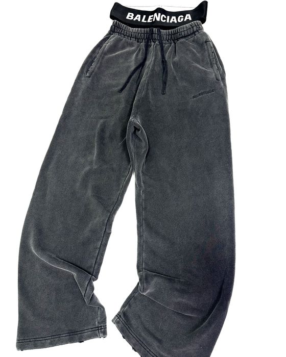 Штани Balenciaga sport pants DoubleWaist boxers спортивні gray black