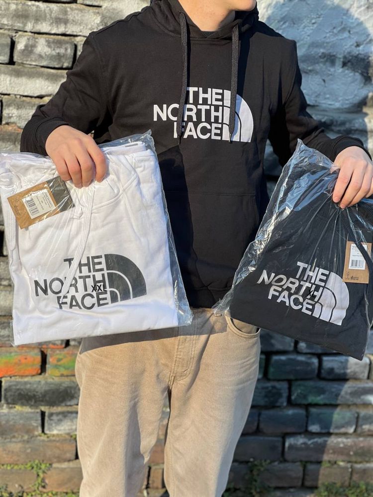 Чоловічі чорні худі TNF big logo The North Face оригінал casual теплі