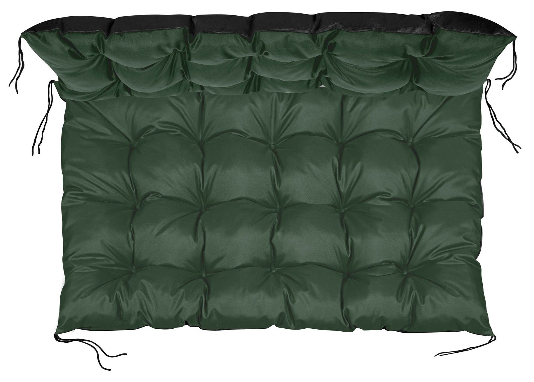 Zestaw Poduszka ogrodowa 120/80 cm + 120/40 cm na ławkę palety zielona