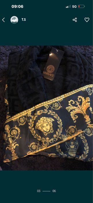 Szlafeok unisex s m l xl xxl  versace czarny , zolty