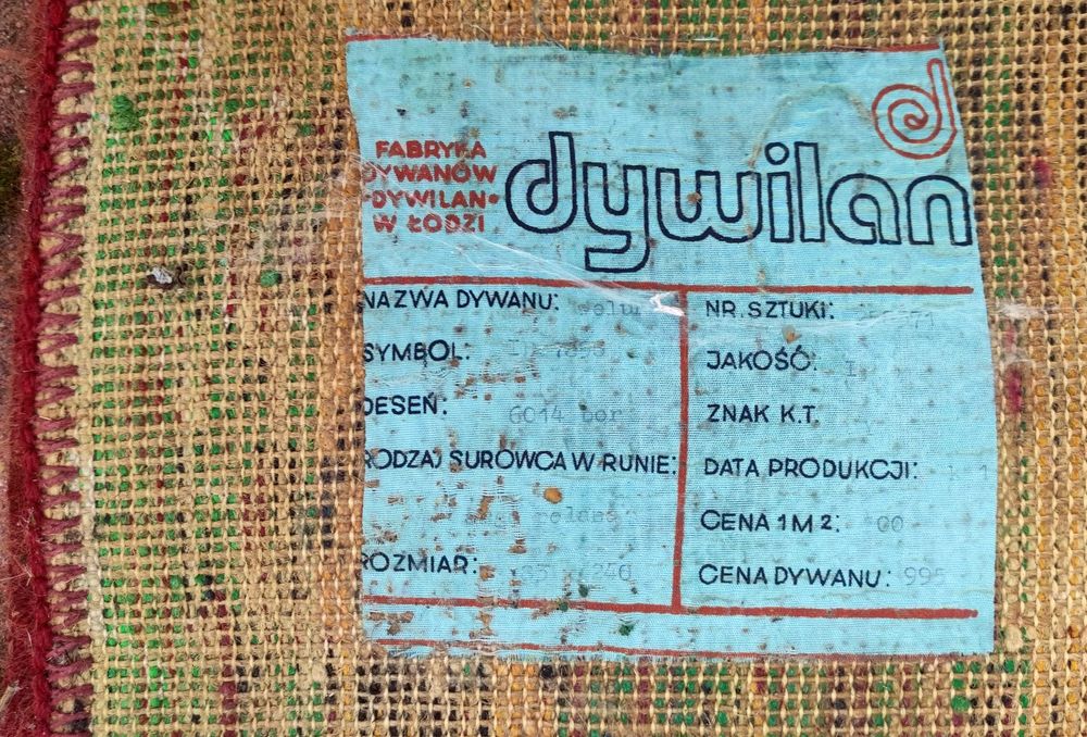 Dywan 240cmx83cm PRL Łódź argo-polana