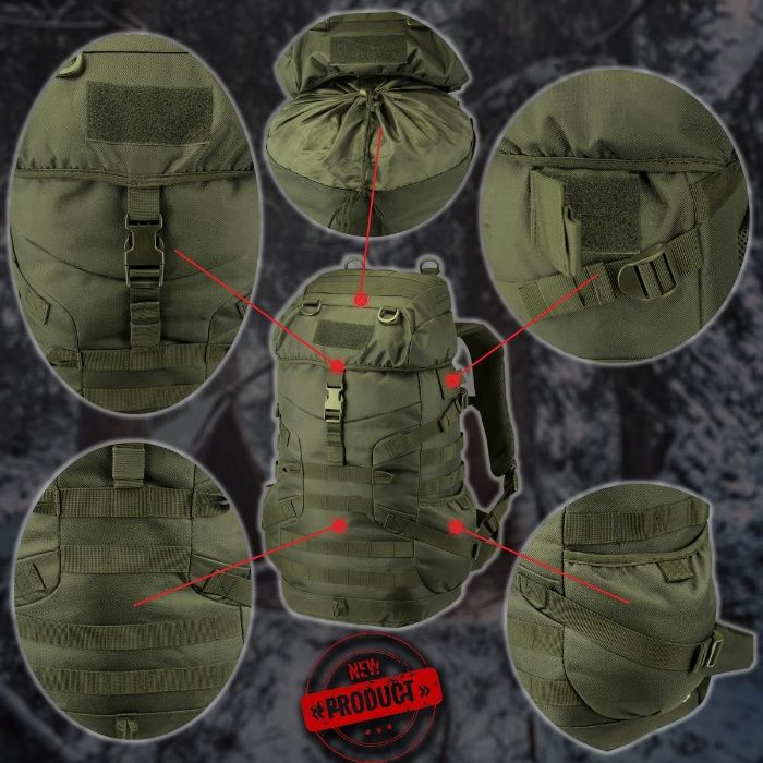 Plecak Turystyczny/Militarny CRUX 30L olive