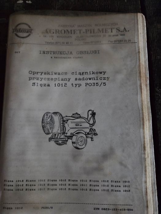 Opryskiwacz sadowniczy Pilmet 1000l po remoncie