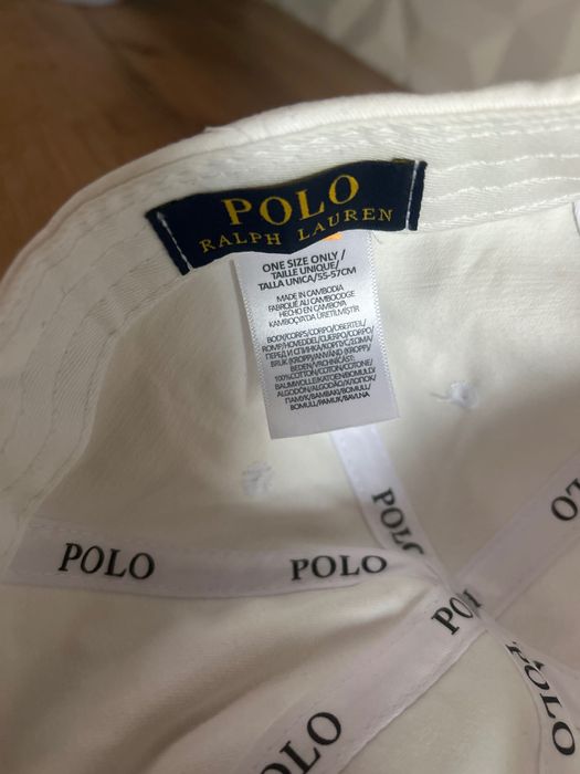 Biała czapka Ralph Lauren – nowa z metkami
