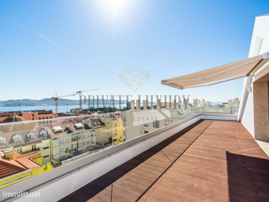 Penthouse T3+1, vista rio, Belém