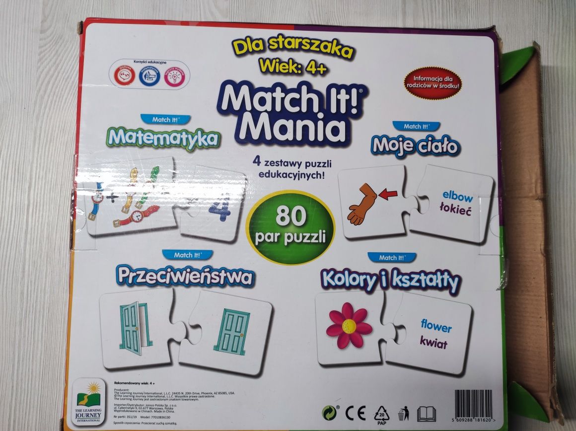 Match it 4+ puzzle edukacyjne