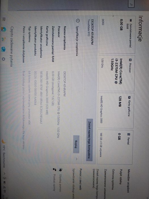 ACER travelmate, laptop do nauki