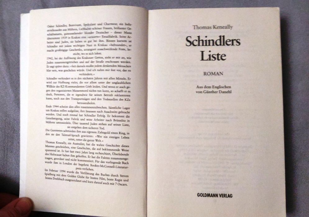 Schindlers Liste - Lista Schindlera po niemiecku