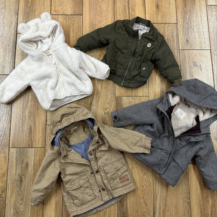 Верхній одяг (куртки Next, Calvin Klein, Zara) 6-18 місяців, 74-86р