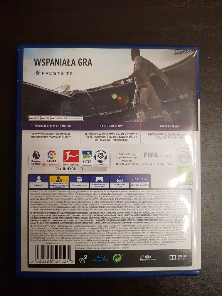 Gra Fifa 18 na PS4