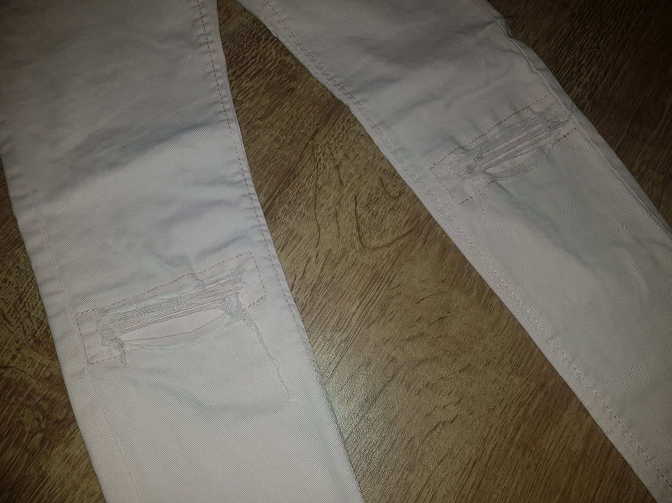 H&M różowe jeansowe rurki 134 cm
