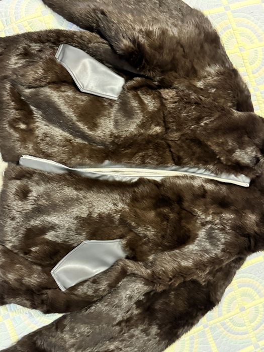 Зимова куртка з натурального хутра кролика