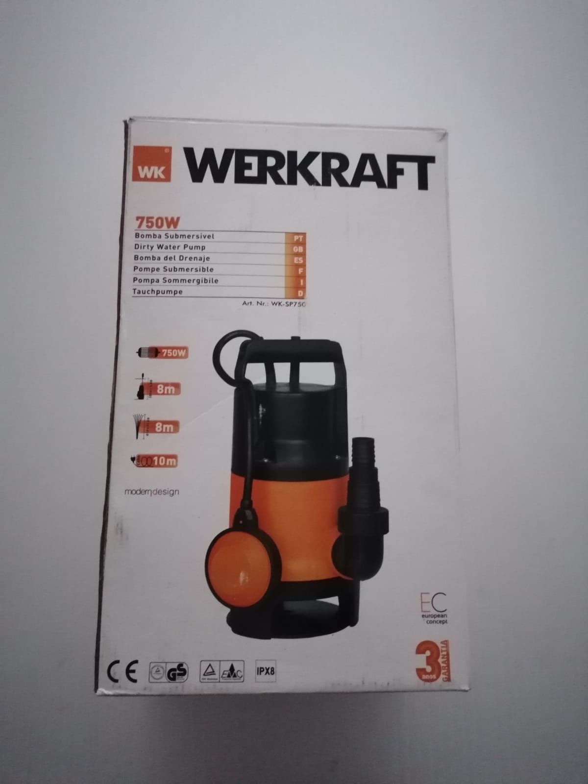 Bomba Submersível WERKRAFT 750W