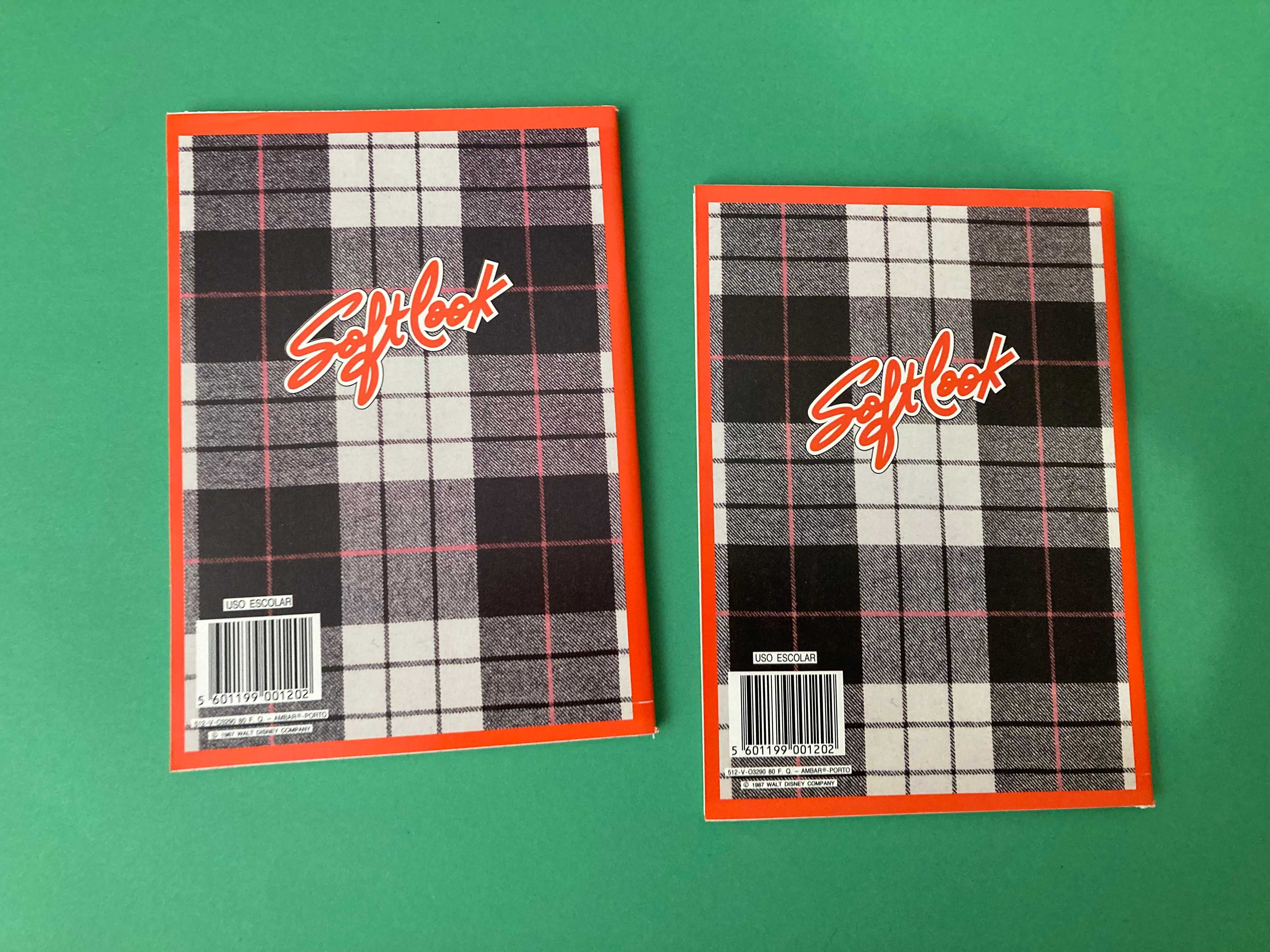 Lote de 2 Cadernos Escolares Soft Look Disney Anos 80 Ambar