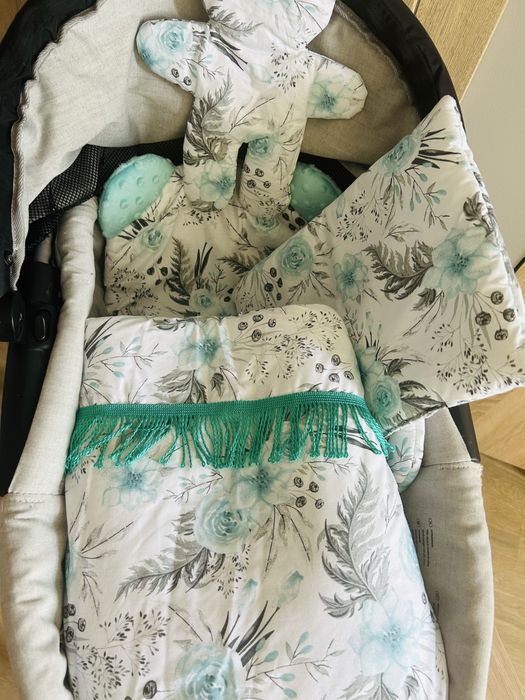 Kołderka Poduszka Miś pościel z wypełnieniem do wózka lub łóżeczka