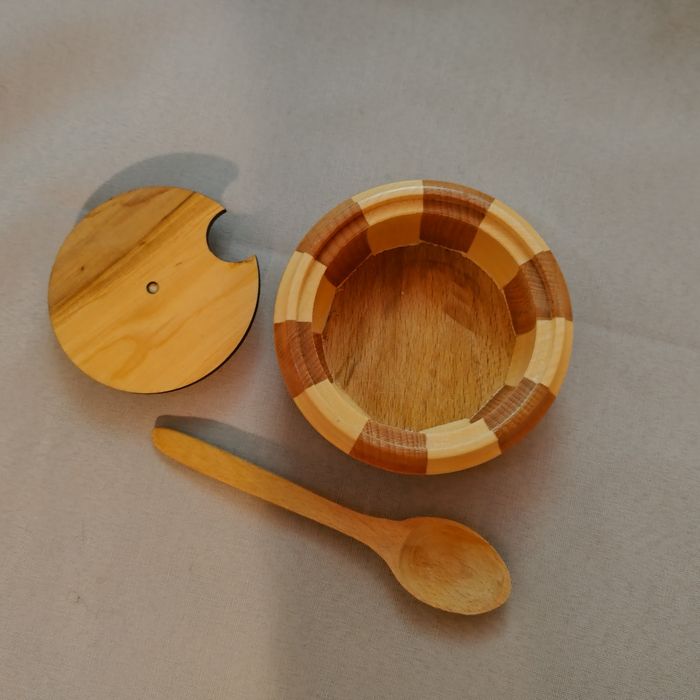 Дерев’яна цукорниця з бука, ручна робота