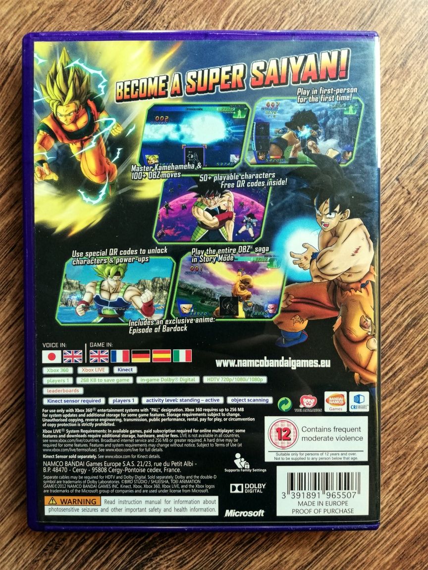 Gra Dragon Ball Z Kinect XboX 360