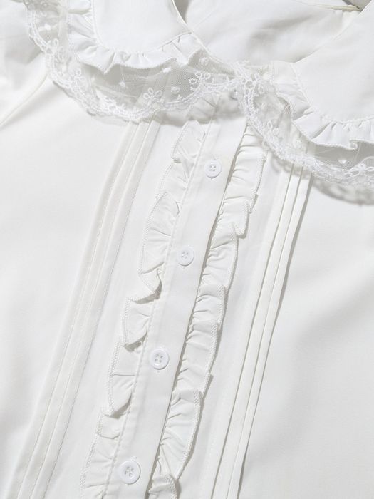 Блуза мережева з коміром