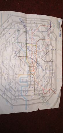 Mapa Underground London 1993-3E.-Saco vintage 60s belo 4E.desde 1E