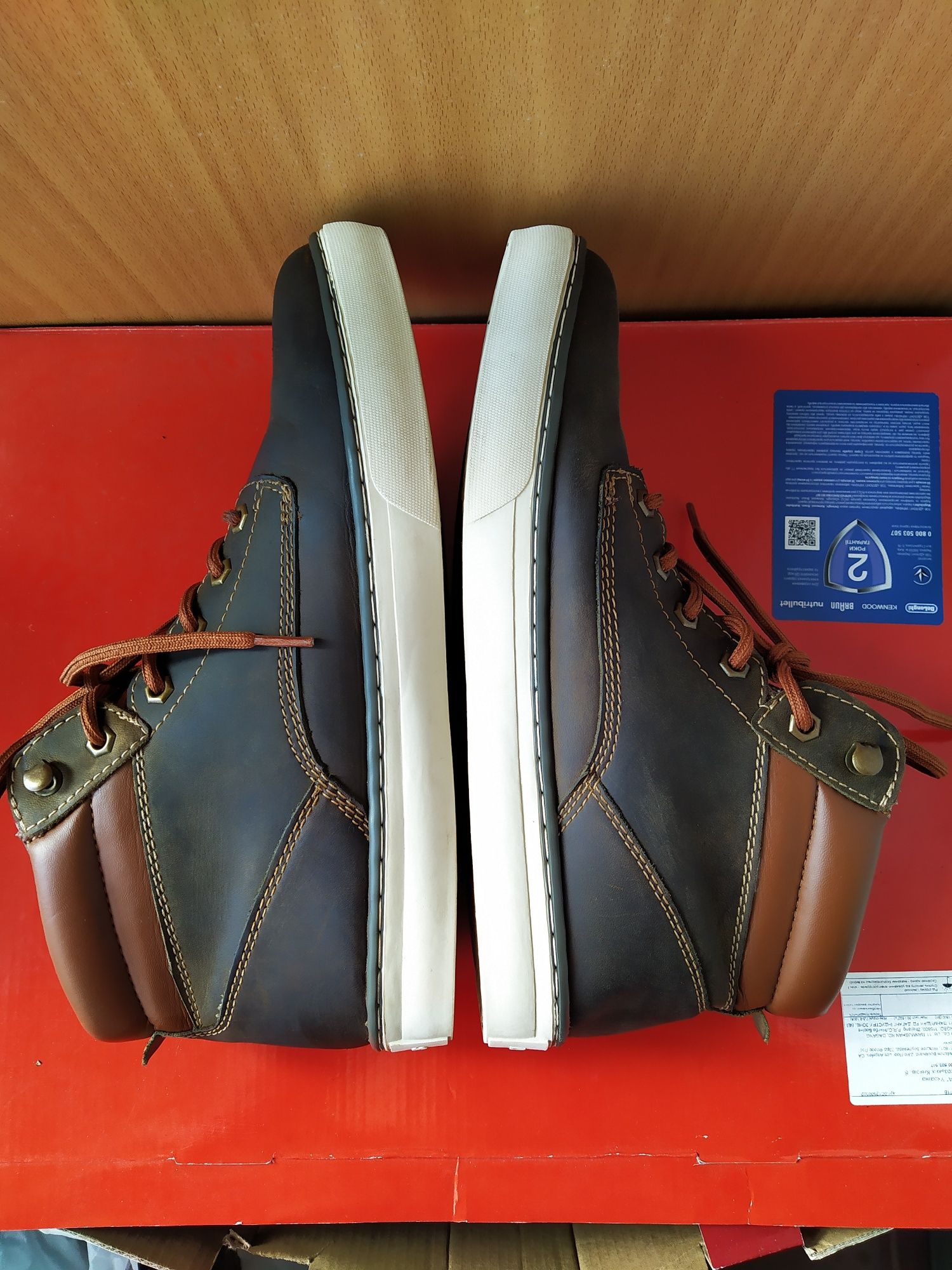 Кожаные высокие кроссовки Dockers by Gerli р.44 UK10