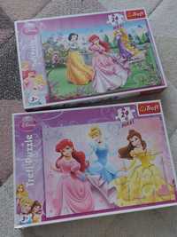 Puzzle maxi Księżniczki Disney 2 x 24 elementy
