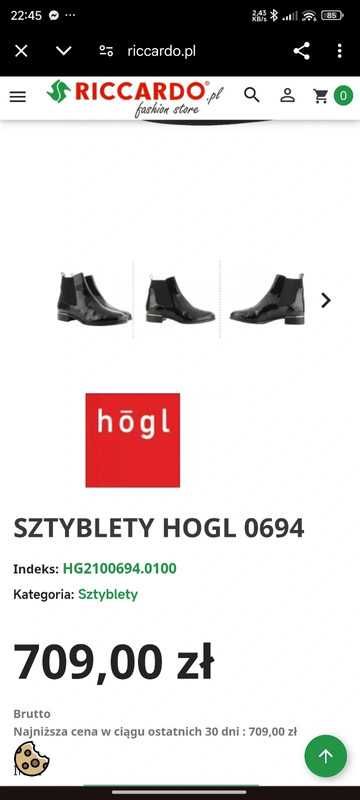 Czarne sztyblety marki Högl