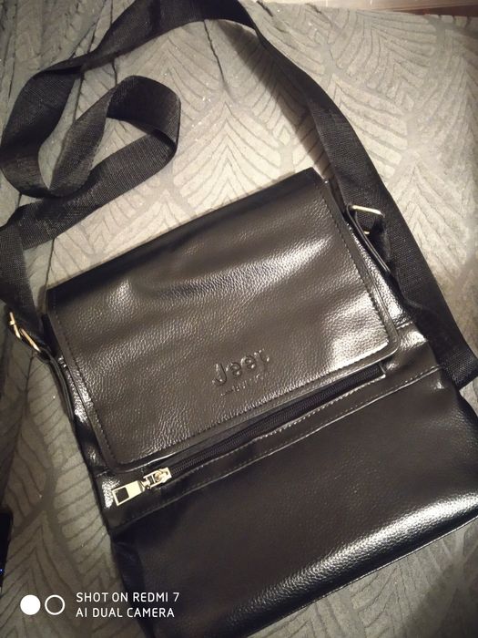 Чоловіча сумка через плече, шкіряна