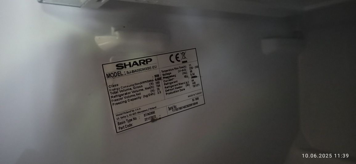 Lodówka SHARP NoFrost