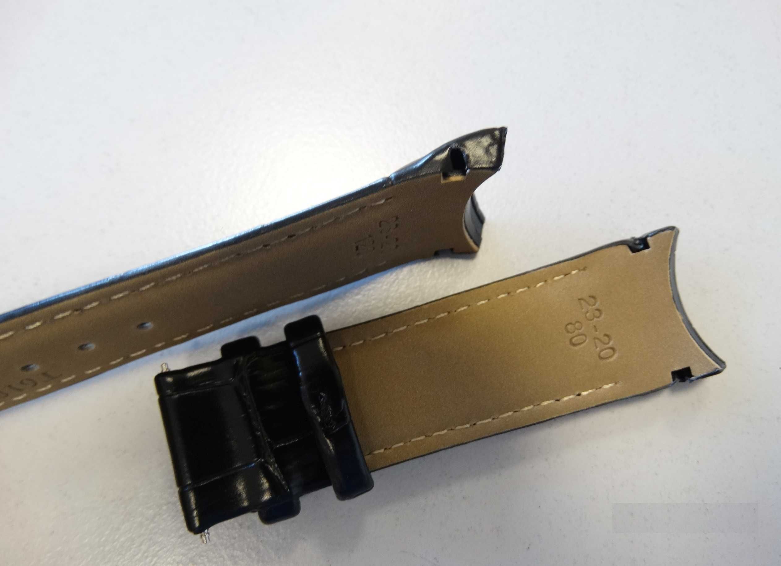 Pasek skórzany do zegarka Tissot Couturier 22mm 23mm czarny brązowy
