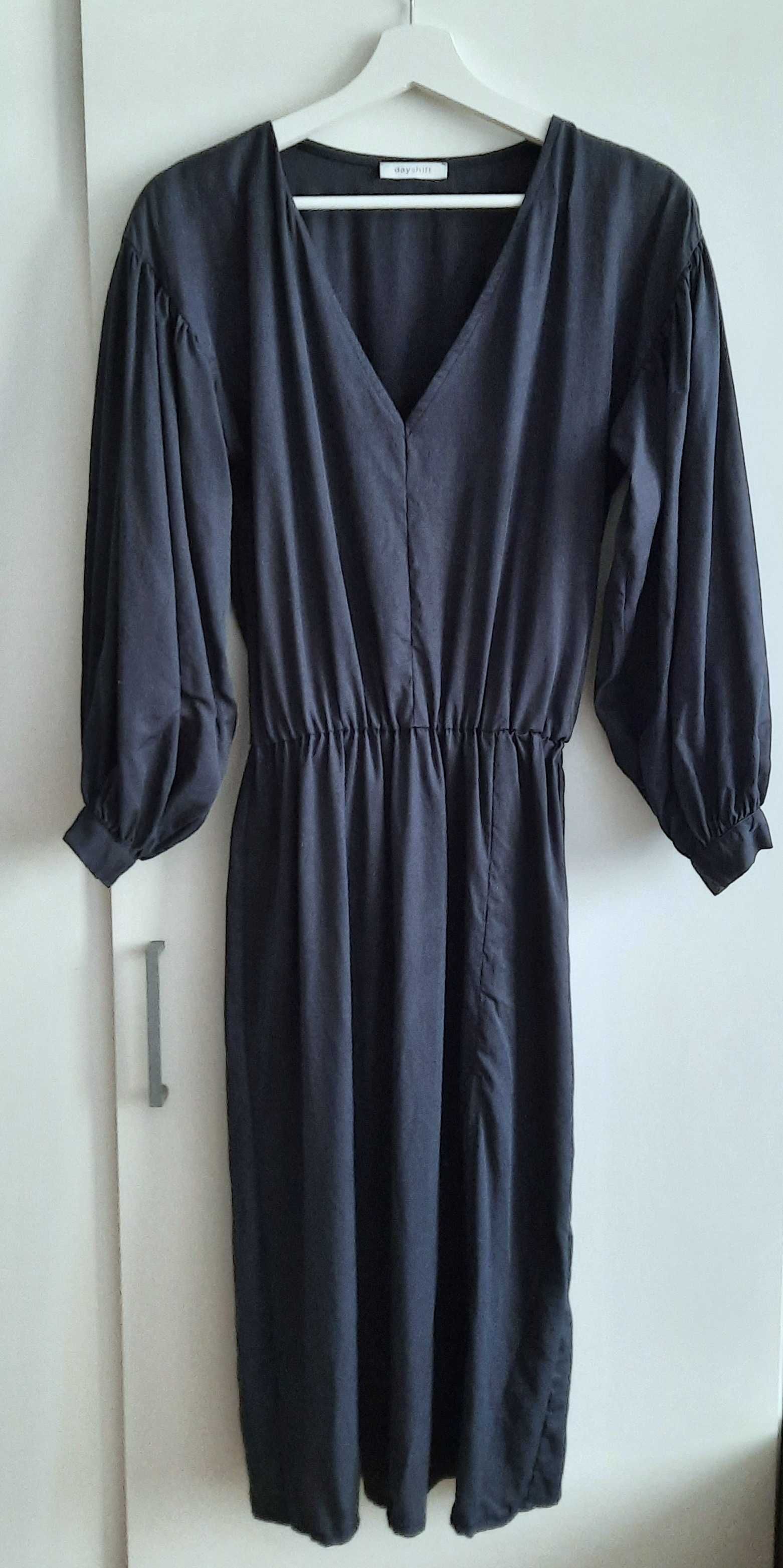 Dayshift sukienka tencel granatowa boho hippie tos XS/S vintage retro