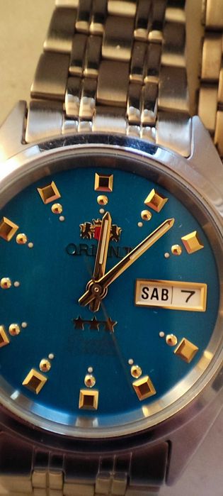 piekny malo noszony ORIENT stalowy automat - dokladny