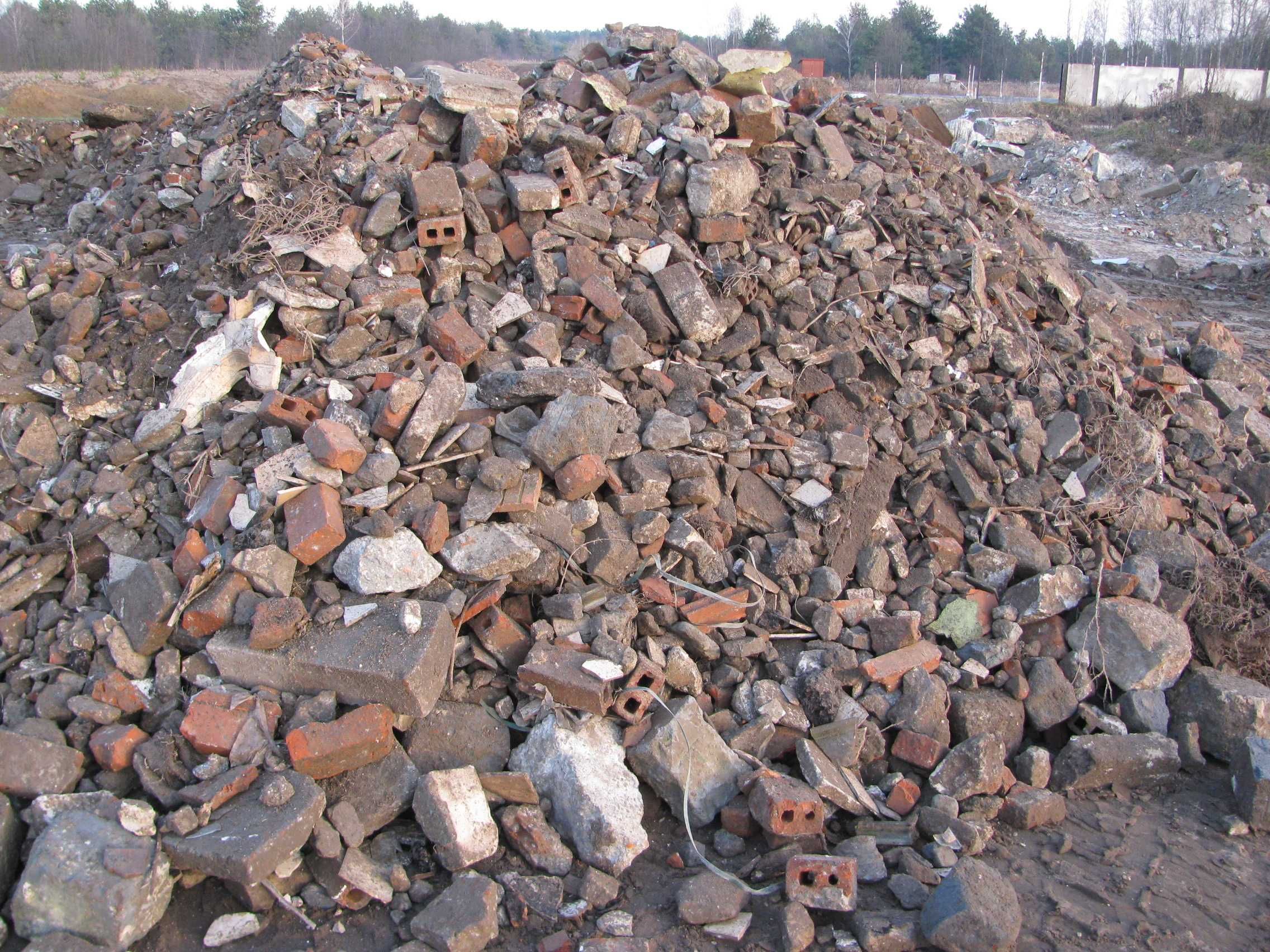 gruz budowlany betonowo ceglany ceglany
