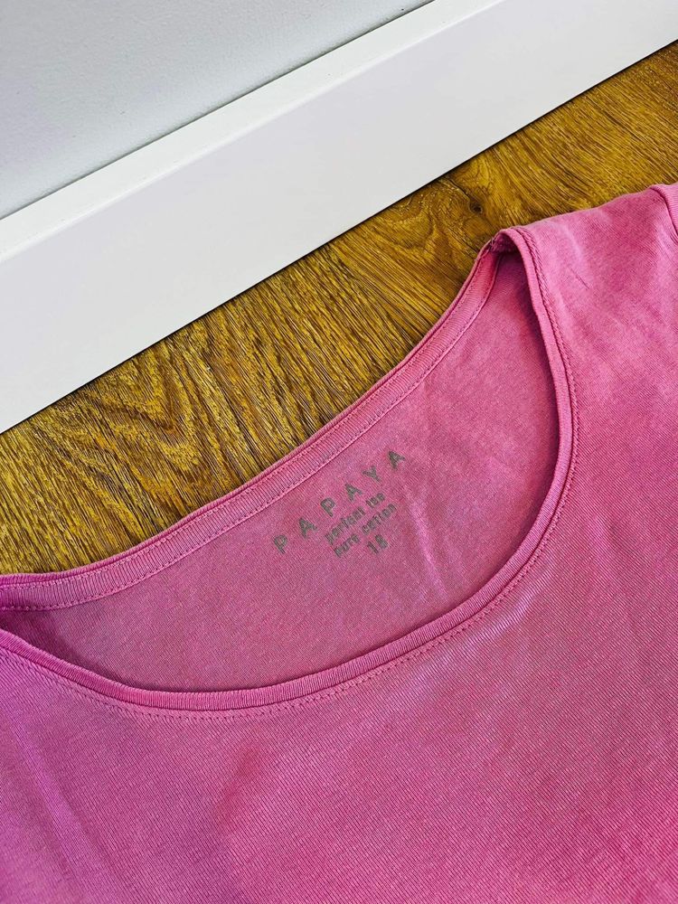 Papaya M koszulka rozowa t-shirt sport silownia