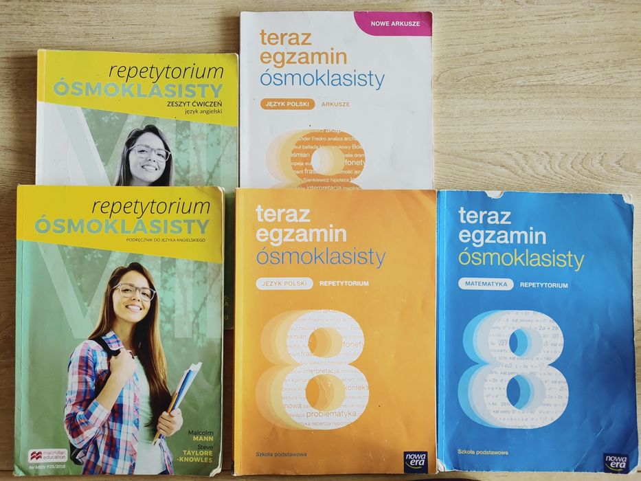 Repetytoria 8-klasa. J. angielski, j. polski, matematyka.